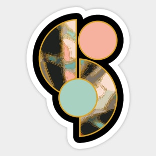 Bright vibrant modern earth tones colors unique original contemporary art 342 Abstract Sticker